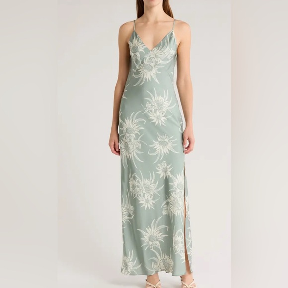 rag & bone Rissa floral satin slipdress. - Picture 1 of 5